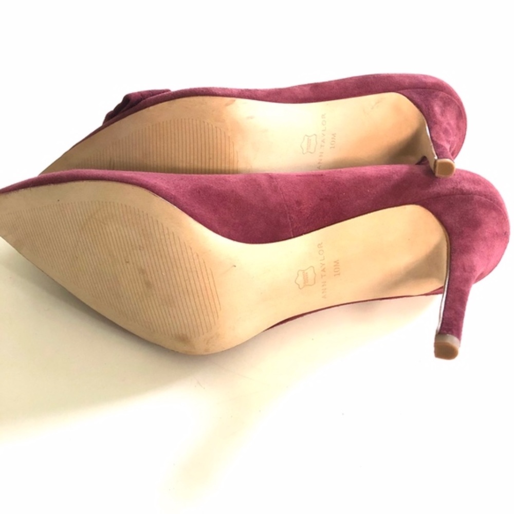 Ann Taylor Violetta Suede Burgundy Heels - Picture 8 of 8